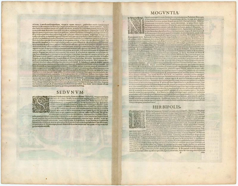 Mainz, Würzburg and Sitten, by Georg Braun and Frans Hogenberg.