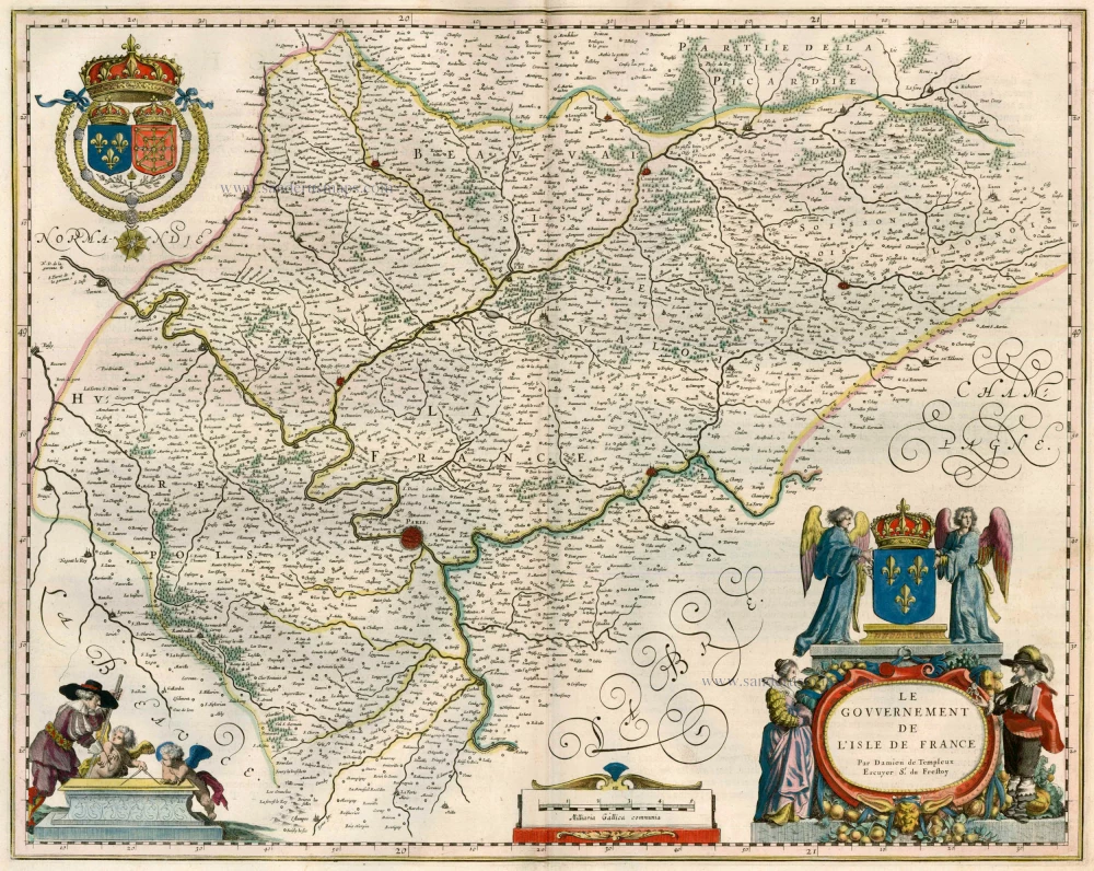 Ile de France, by Willem & Joan Blaeu.