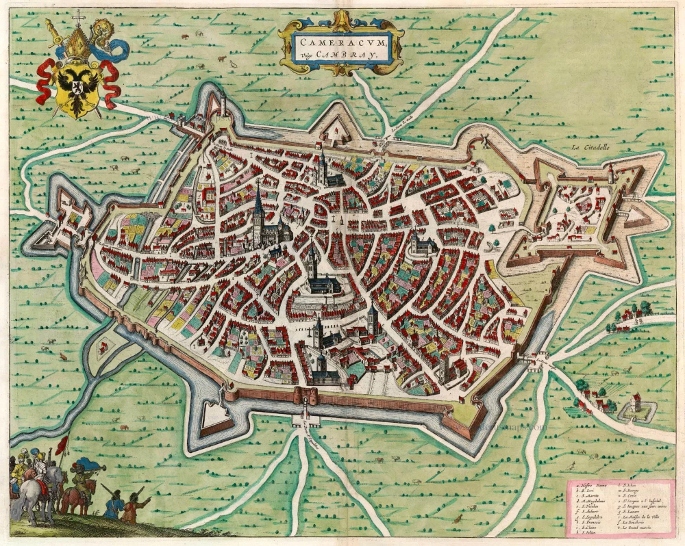 Cambrai, by Blaeu J.