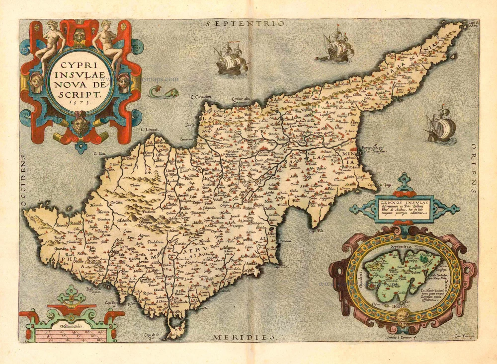 Cyprus, by Ortelius A.