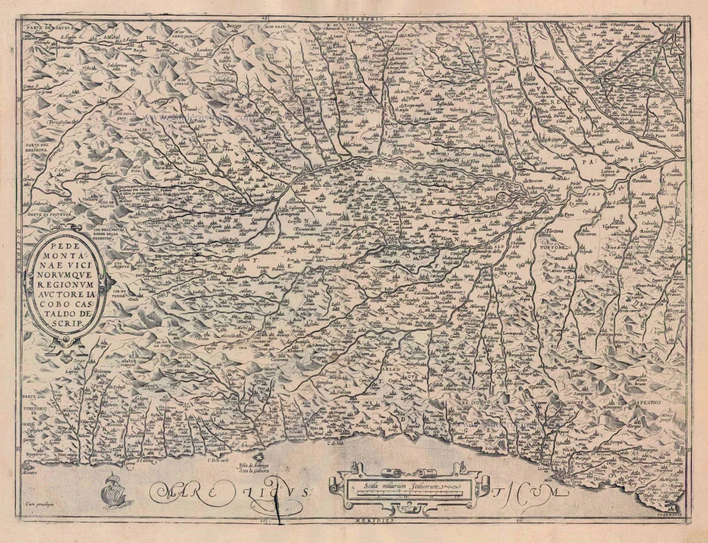 Piemonte, by Abraham Ortelius.