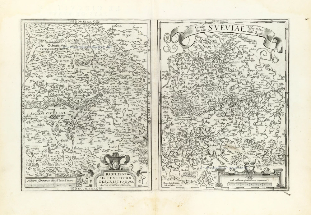 Basel - Schwaben by Abraham Ortelius.