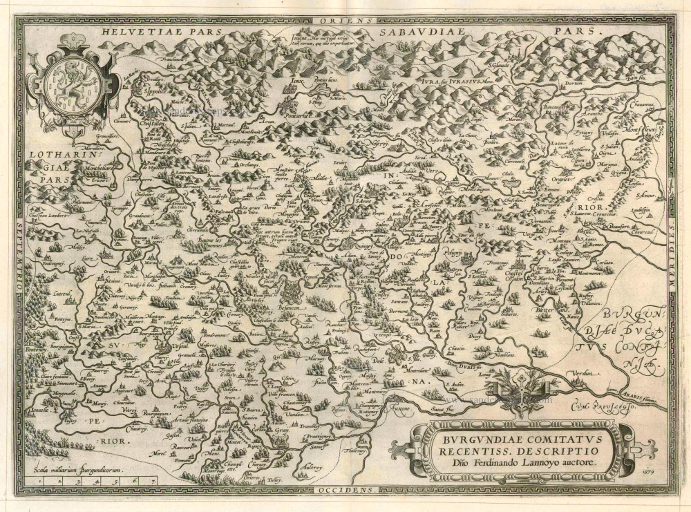 Franche Comté (Bourgogne), by Ortelius A.