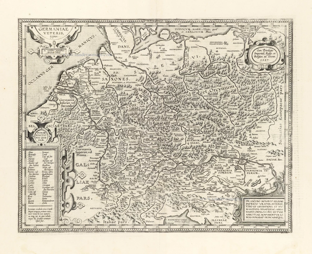 Ancient Germania by Abraham Ortelius.