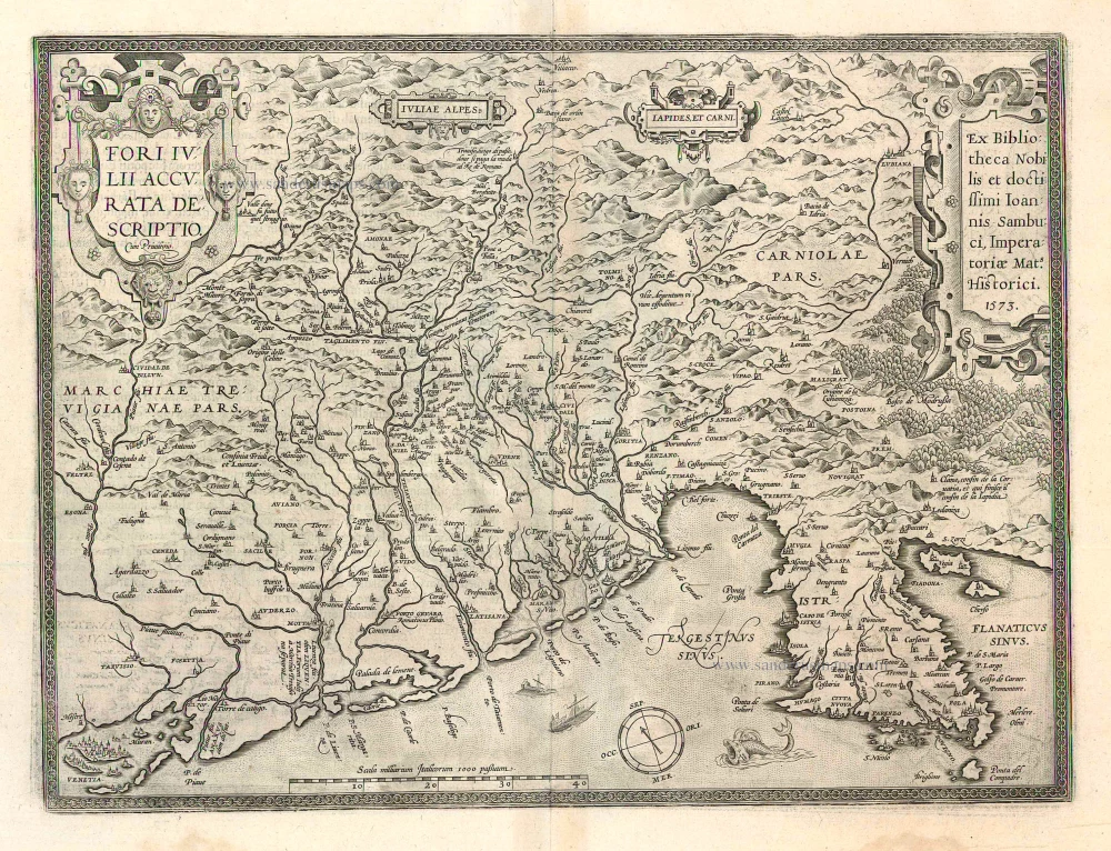 Friuli, by A. Ortelius.