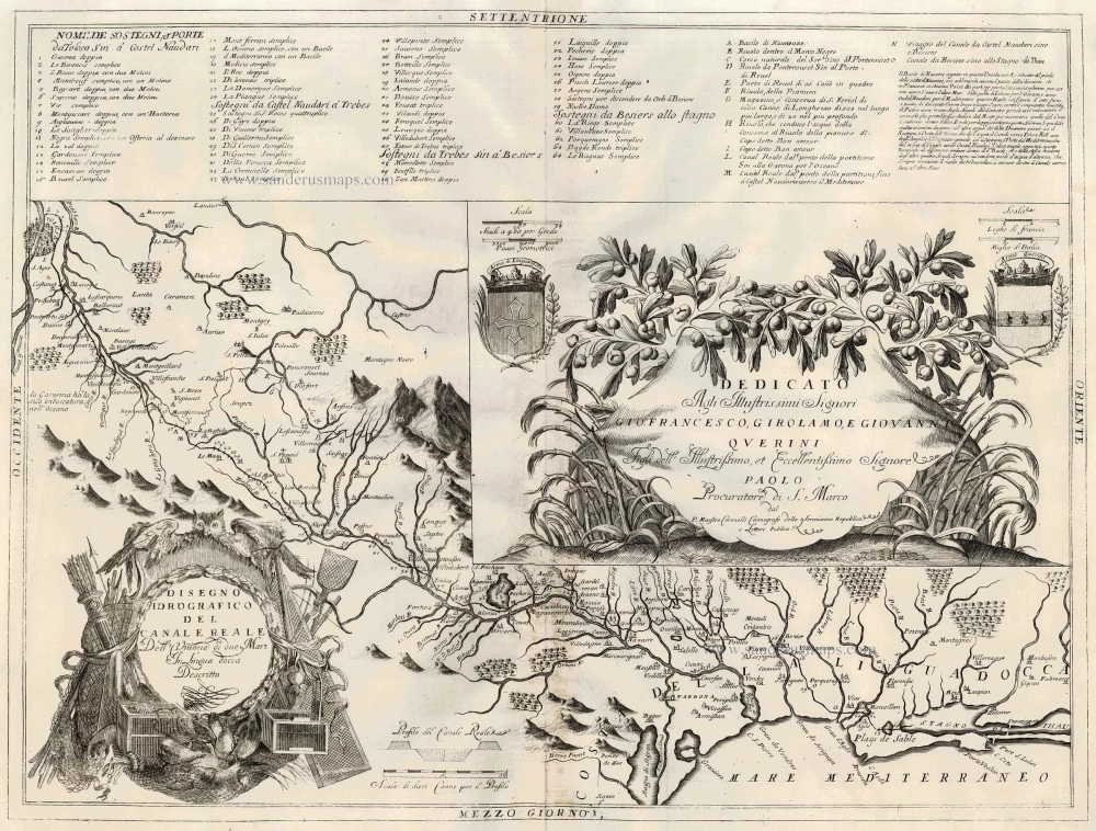 Canal du Midi, by Coronelli V.M. 