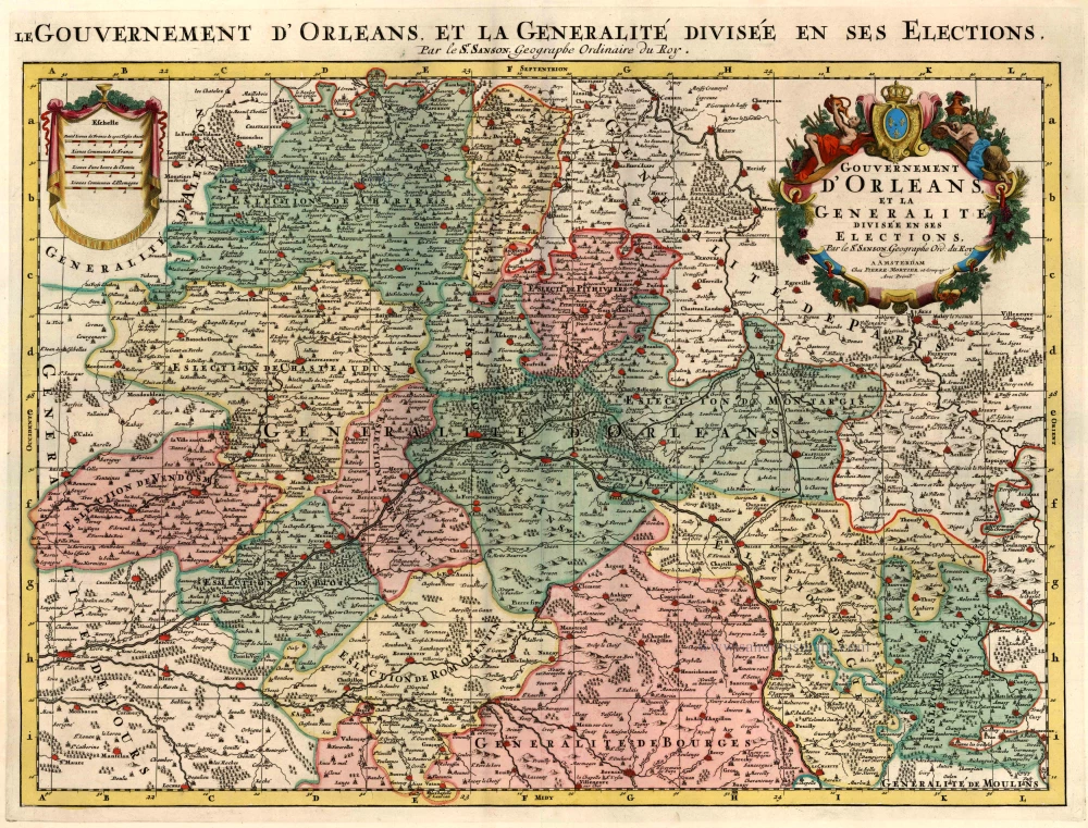 Orleans, by Sanson - Covens & Mortier.