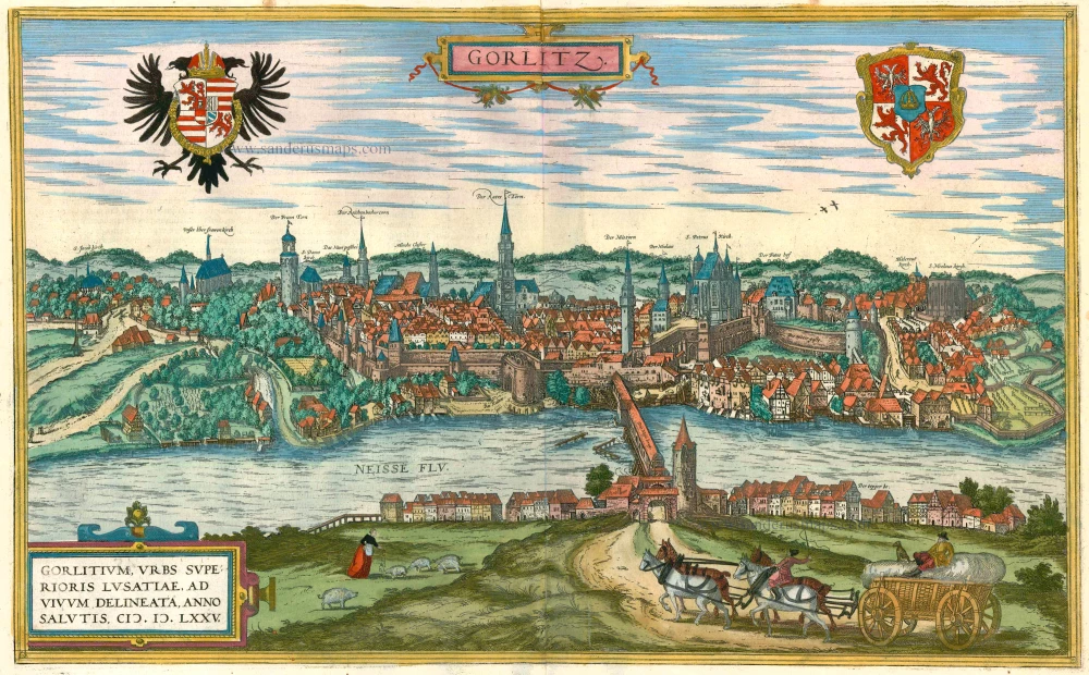Gorlitz, by Georg Braun and Frans Hogenberg.