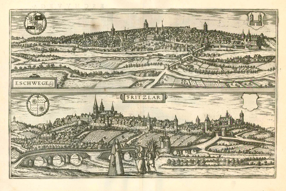 Eschwege and Fritzlar, by Georg Braun and Frans Hogenberg.
