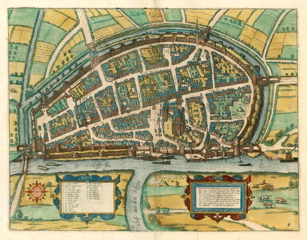 Neuss by Georg Braun & Frans Hogenberg.