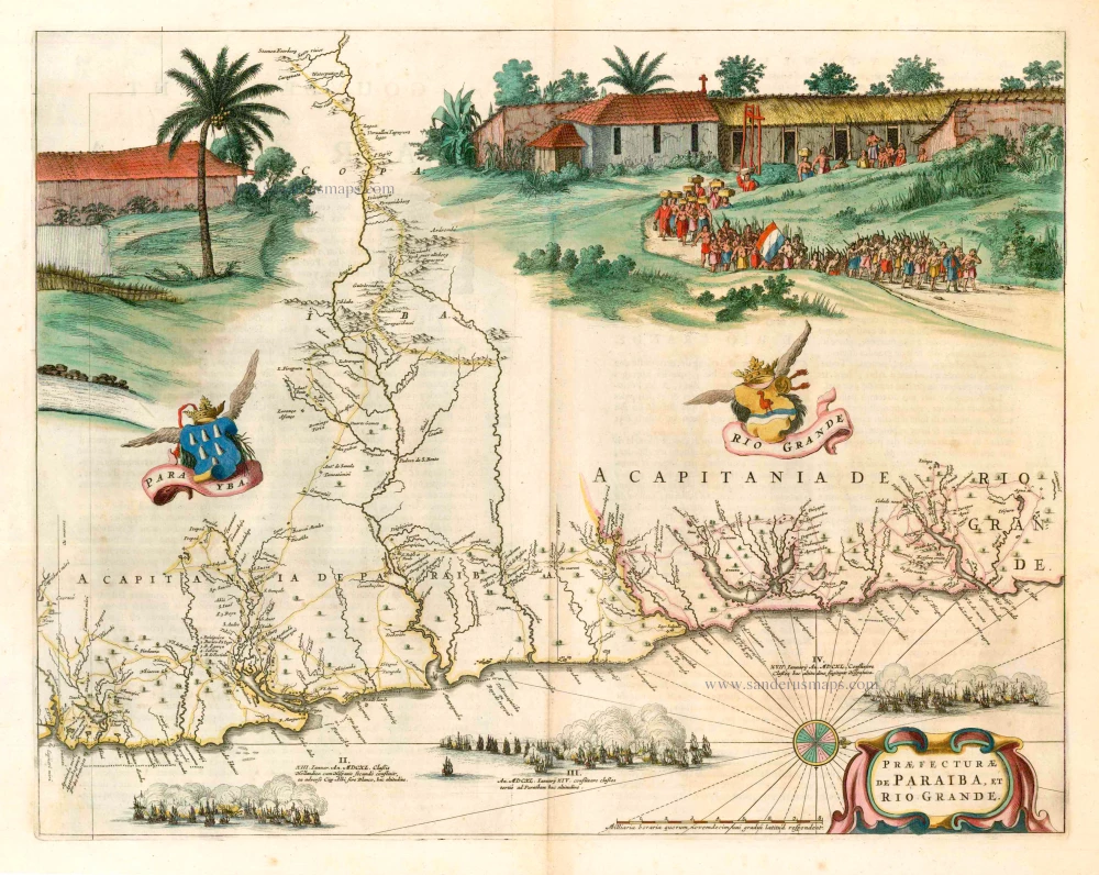 Brazil - Paraiba, by Joan Blaeu.