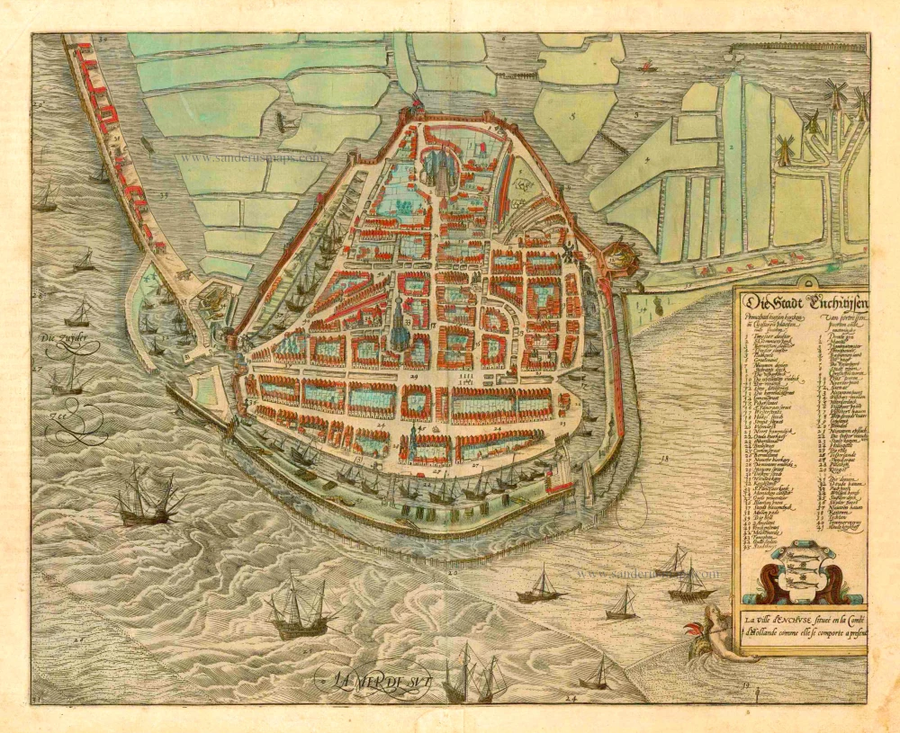Enkhuizen by Georg Braun & Frans Hogenberg
