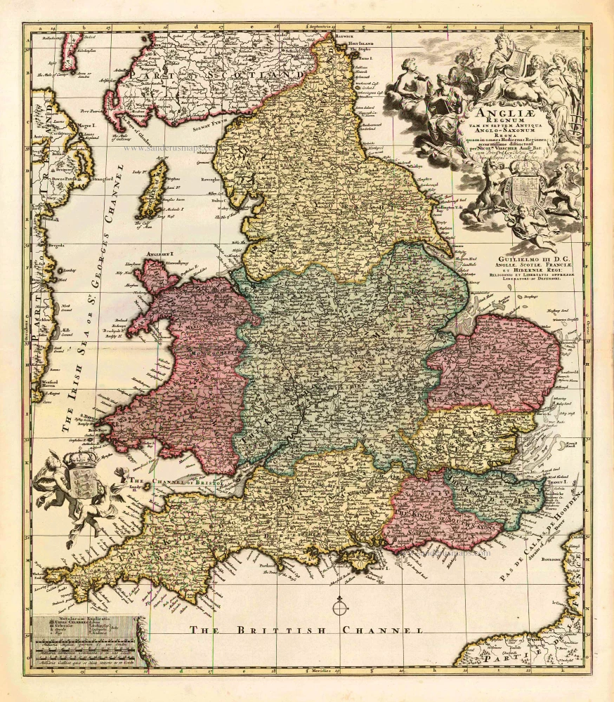 England, by N. Visscher II, published by P. Schenk.