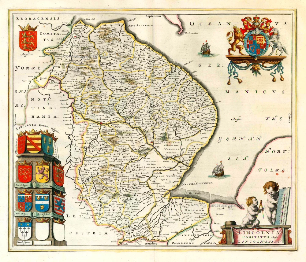 Lincolnia Comitatus. Anglis Lincoln-shire.