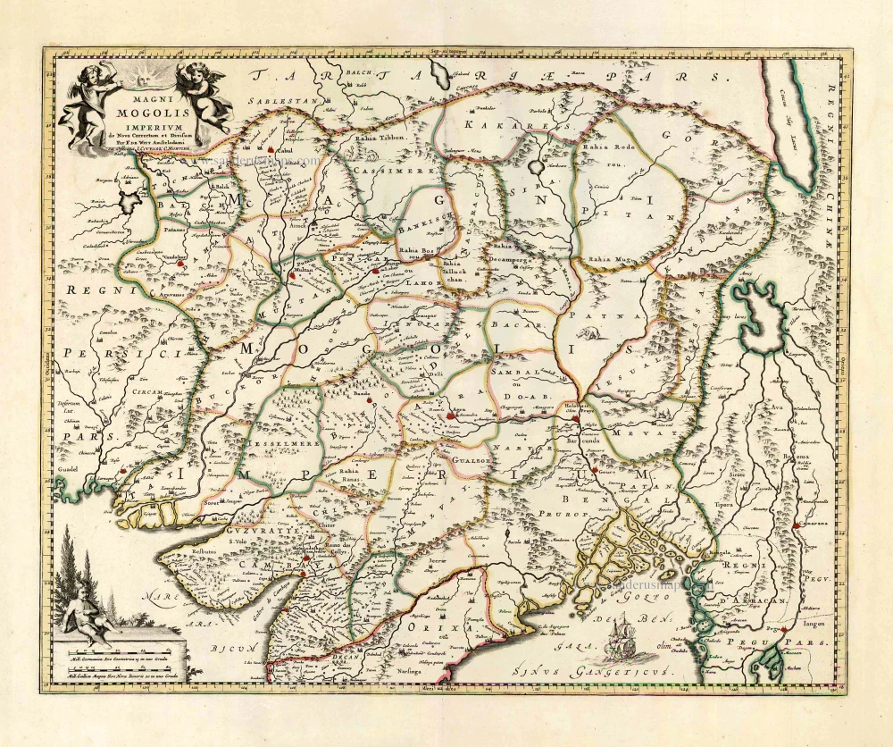 Mongol Empire, by Frederick de Wit - Covens & Mortier.