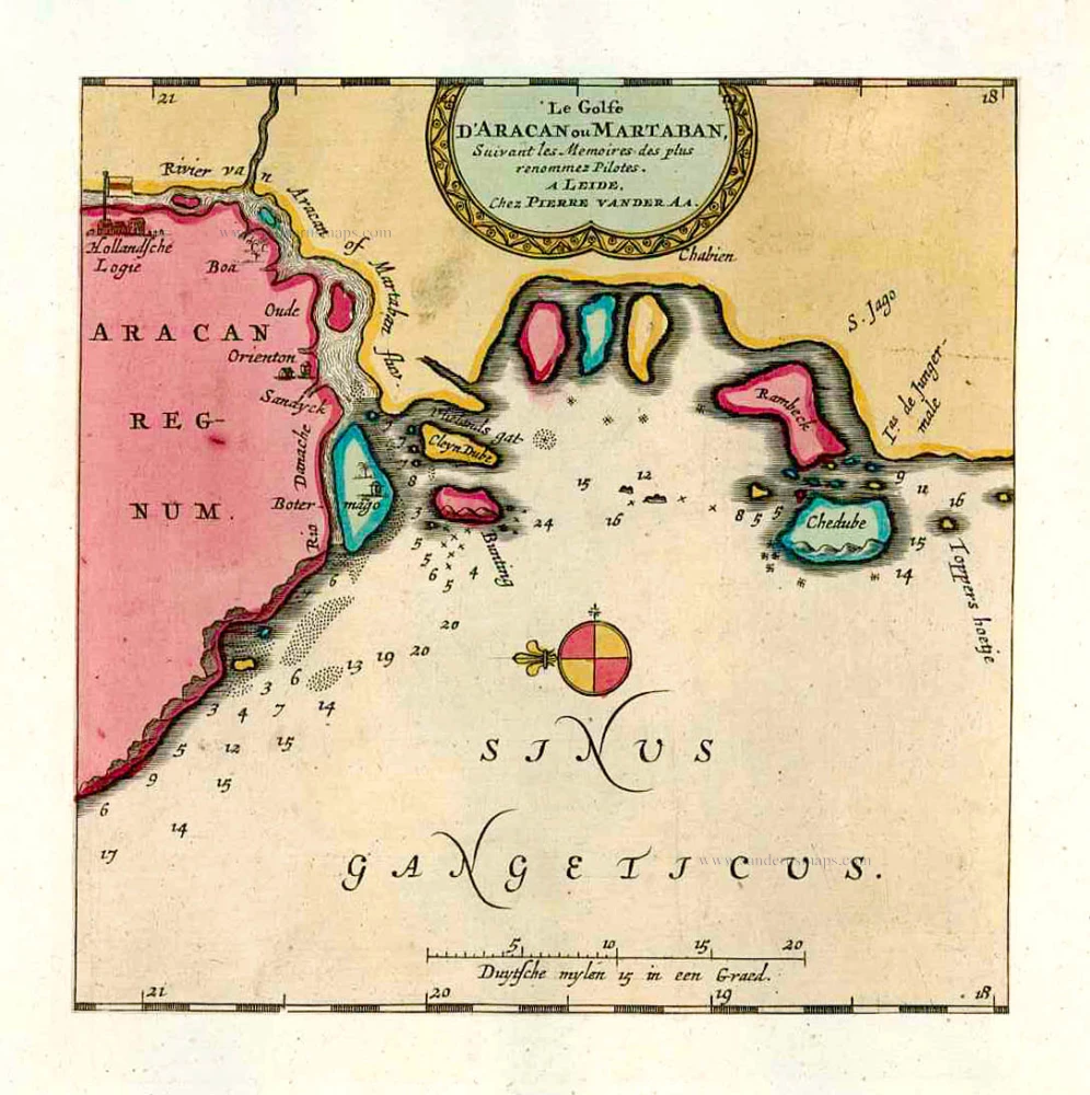 The Gulf of Martaban, by Pieter van der Aa.