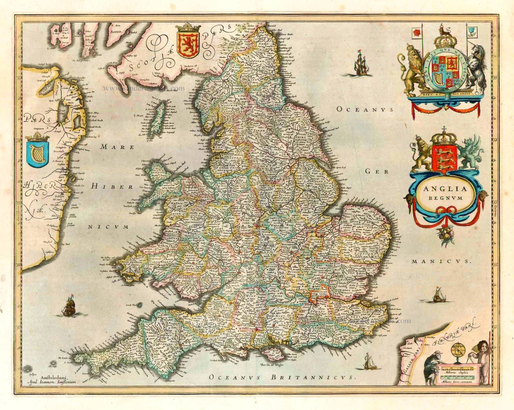 England, by Henricus Hondius.