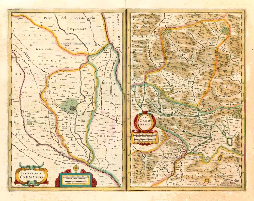 Cremasco and Cadorino, by Johannes Janssonius.