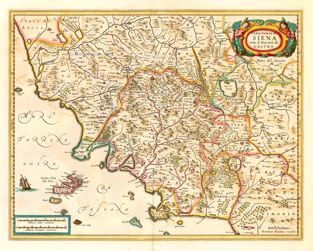 Siena, by Henricus Hondius.