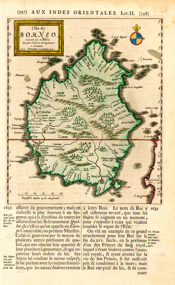 Borneo, by Pieter Van der Aa.