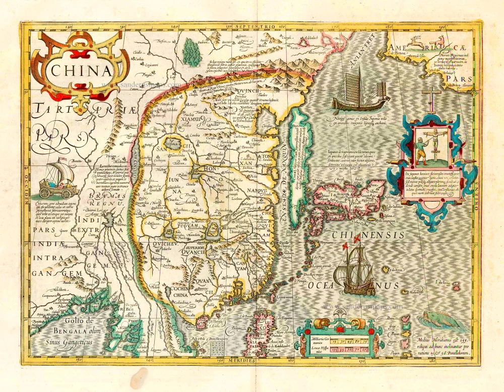 China, Japan, Korea by Henricus Hondius.