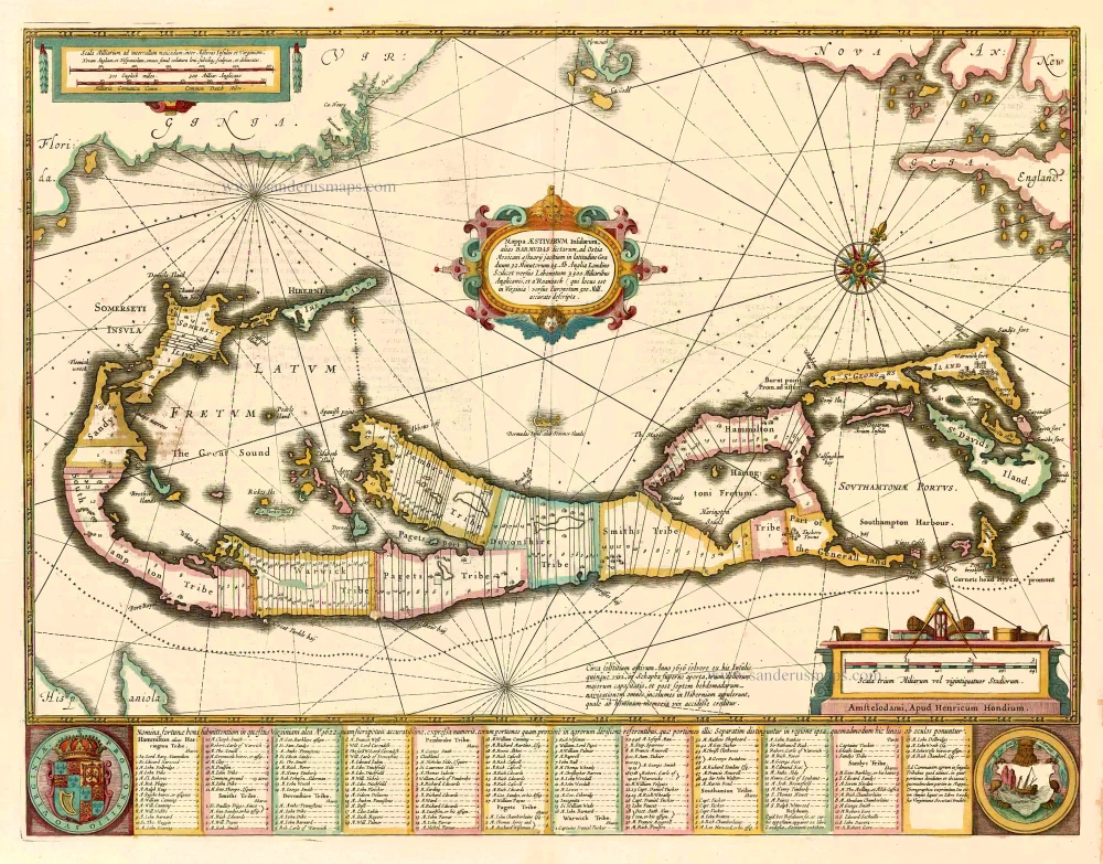 Bermuda, by Johannes Janssonius.