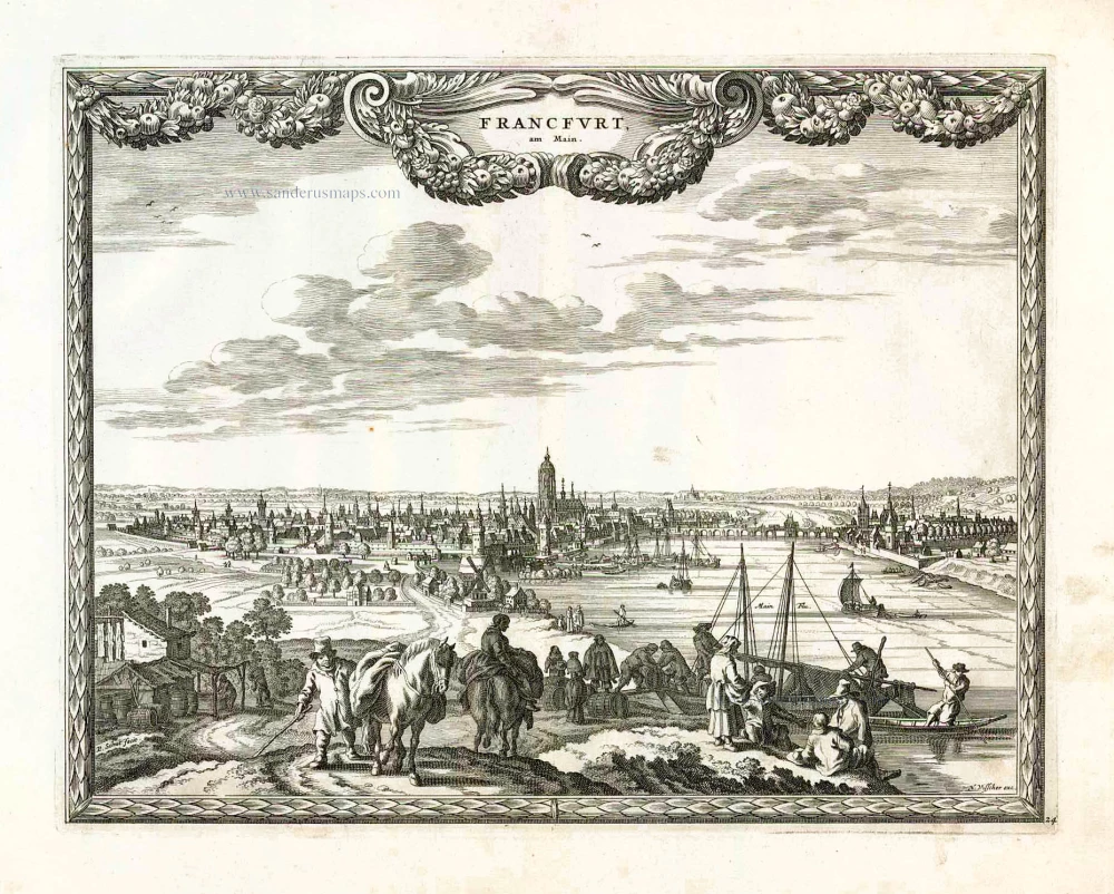Frankfurt am Main, by Nicolaes Visscher & Pieter Hendricksz. Schut.