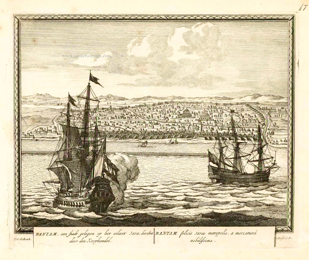 Banten (Bantam - Indonesia), by Petrus Schenk.