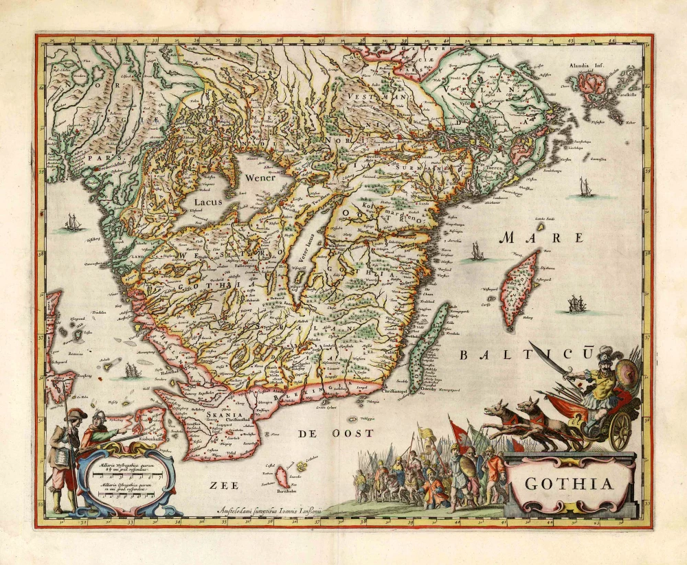 Götaland, by Johannes Janssonius.