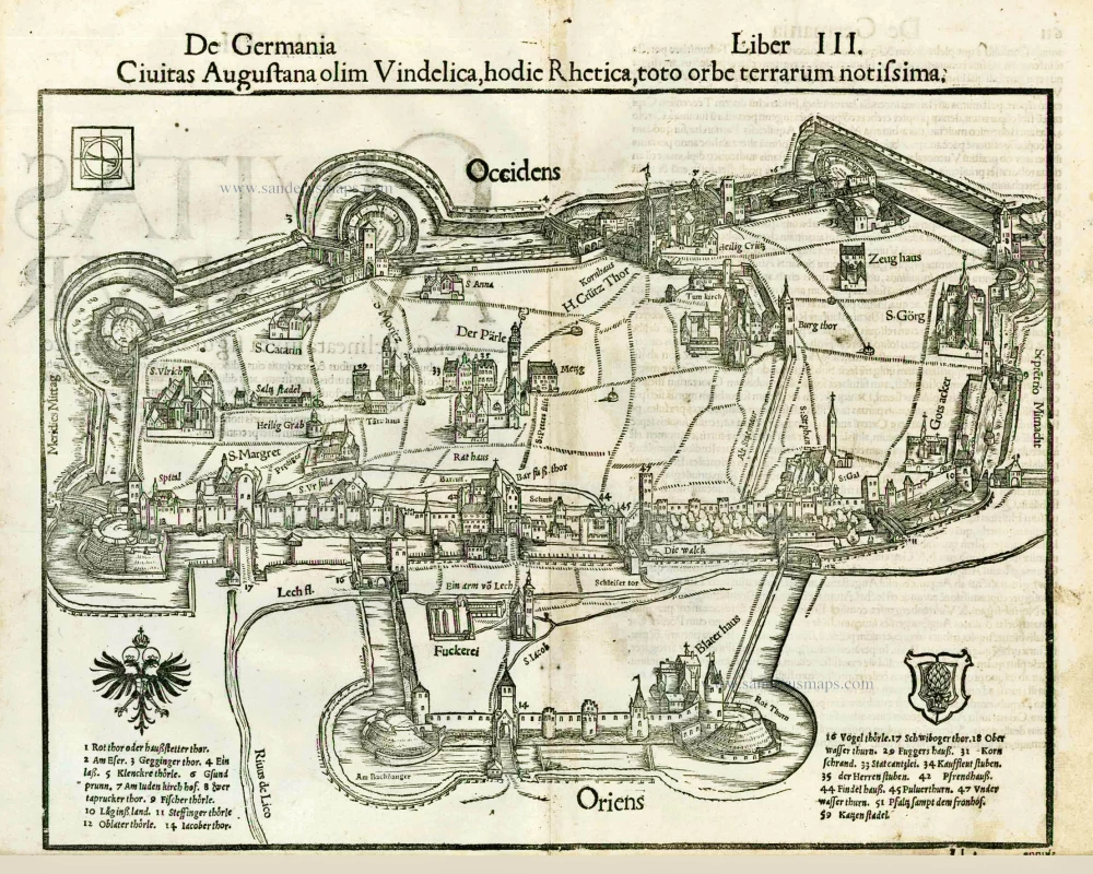 Augsburg, by Sebastian Münster.