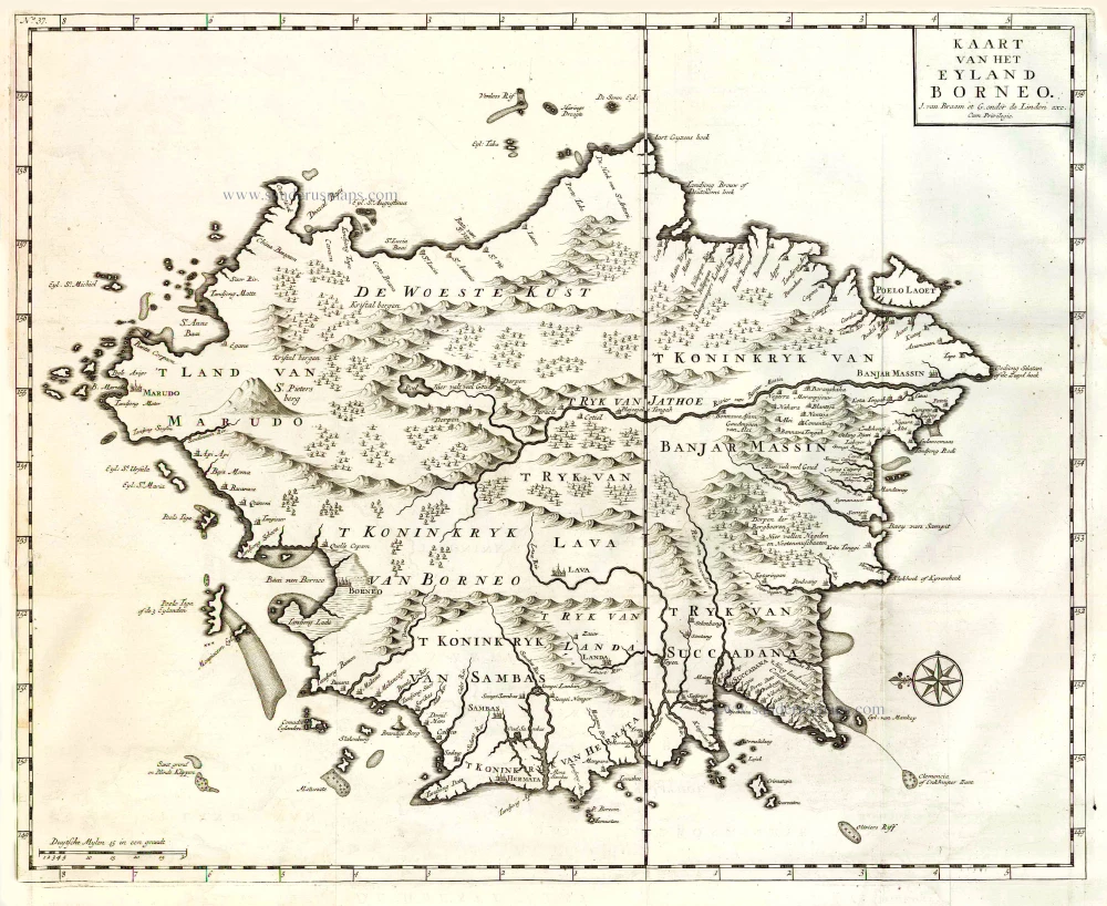Borneo, by François Valentyn.