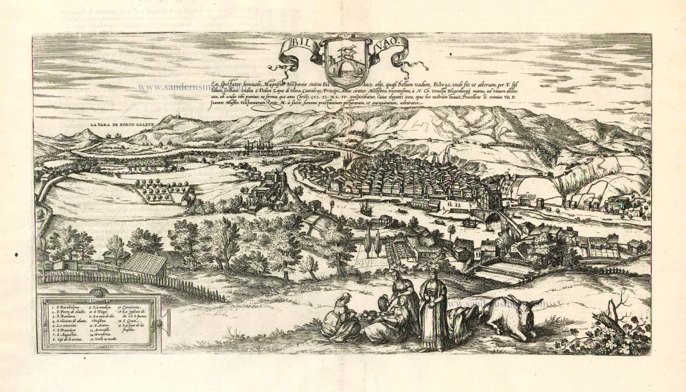 Bilbao, by Georg Braun & Frans Hogenberg.