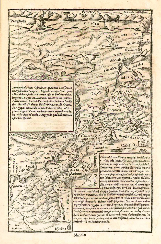 Cyprus and the Holy Land, by Sebastian Münster.