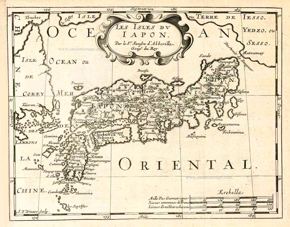 Japan, by Nicolas Sanson.