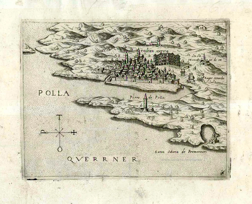 Croatia - Pulla by Giovanni Francesco Camocio