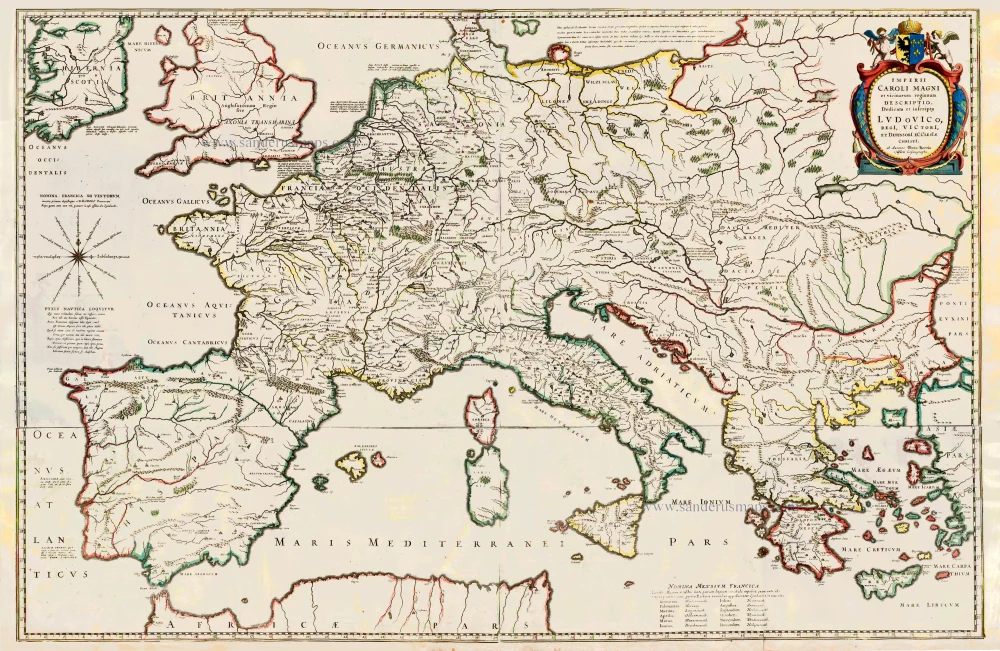 Empire of Charlemagne, by Willem Blaeu.