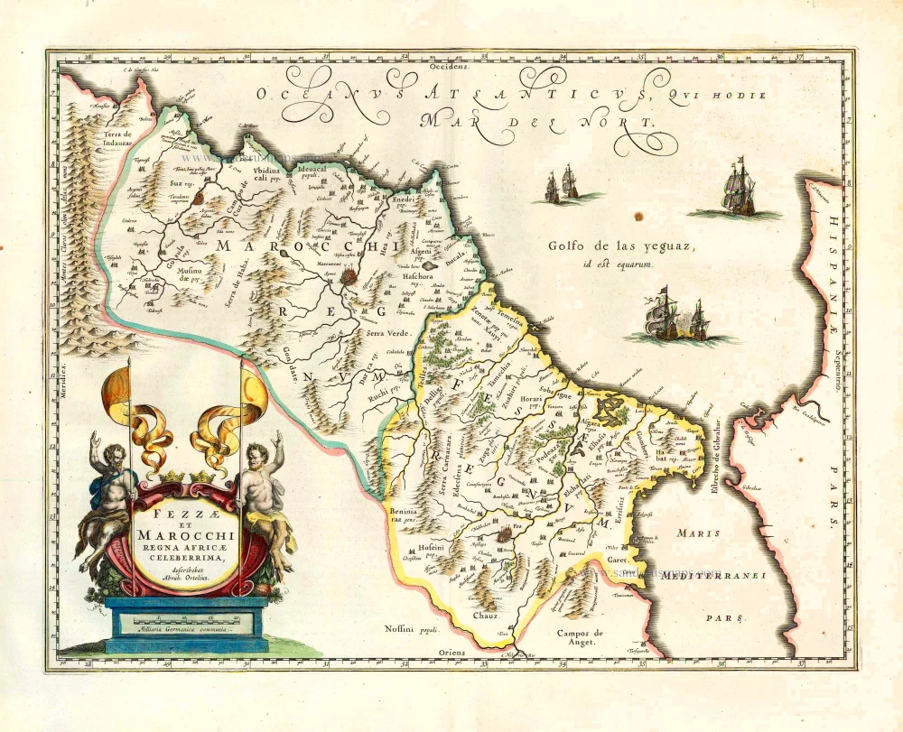 Morocco, by Willem Blaeu.