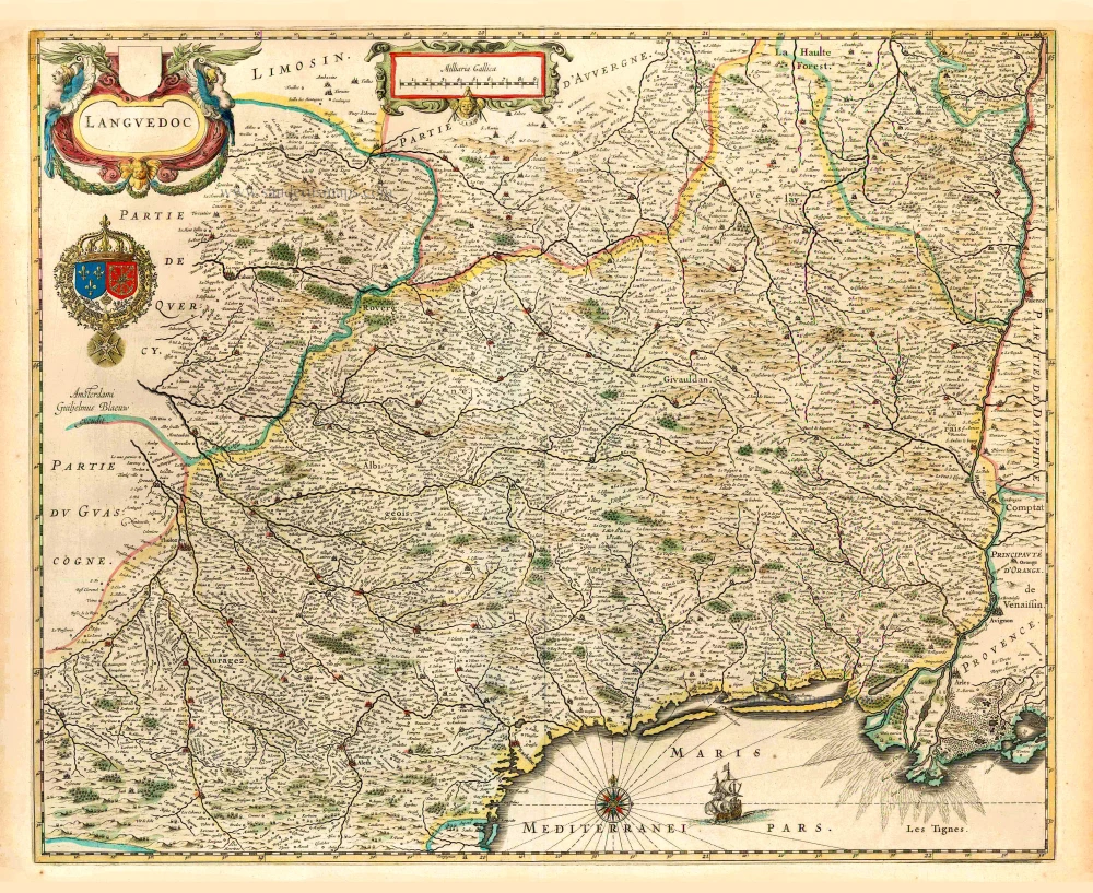Languedoc, by Willem Blaeu.