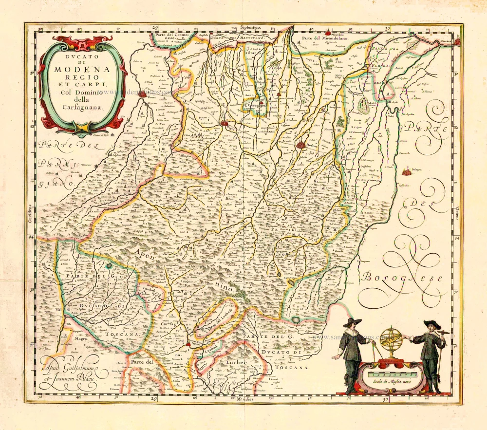 Ducato di Modena Regio et Carpi, Col Dominio della Carfagnana.