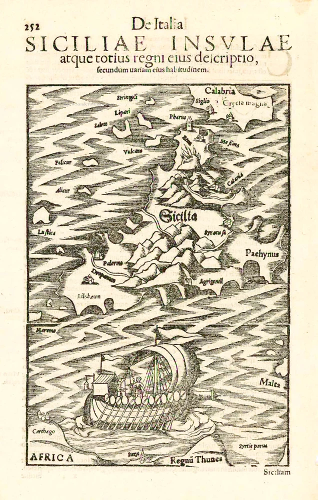 Sicily, by Sebastian Münster.