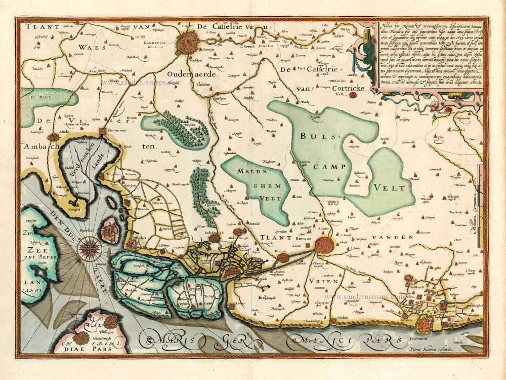 Habes hic Novam & accuratissimam descriptionem tractus illius Flandriae per que superioribus hisce annis anno scilicet Christi 1600. ...