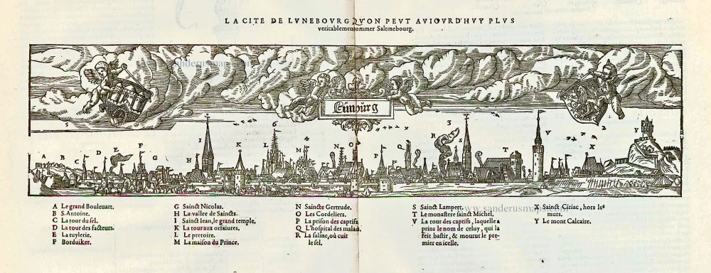 Lüneburg. [Above the map :] La Cité de Lunebourg, qu'on peut auiourd'huy plus véritablement nommer Saltmebourg.