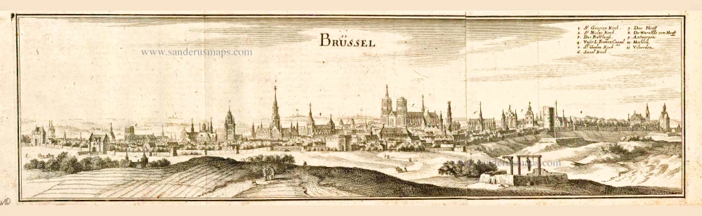 Brussel - Bruxelles by Matthäus Merian & Martin Zeiller.