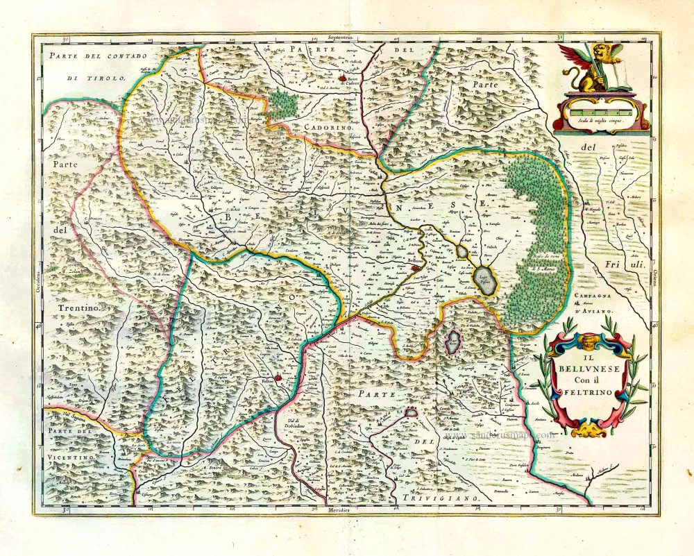 Belluno - Feltrino by Blaeu Joan