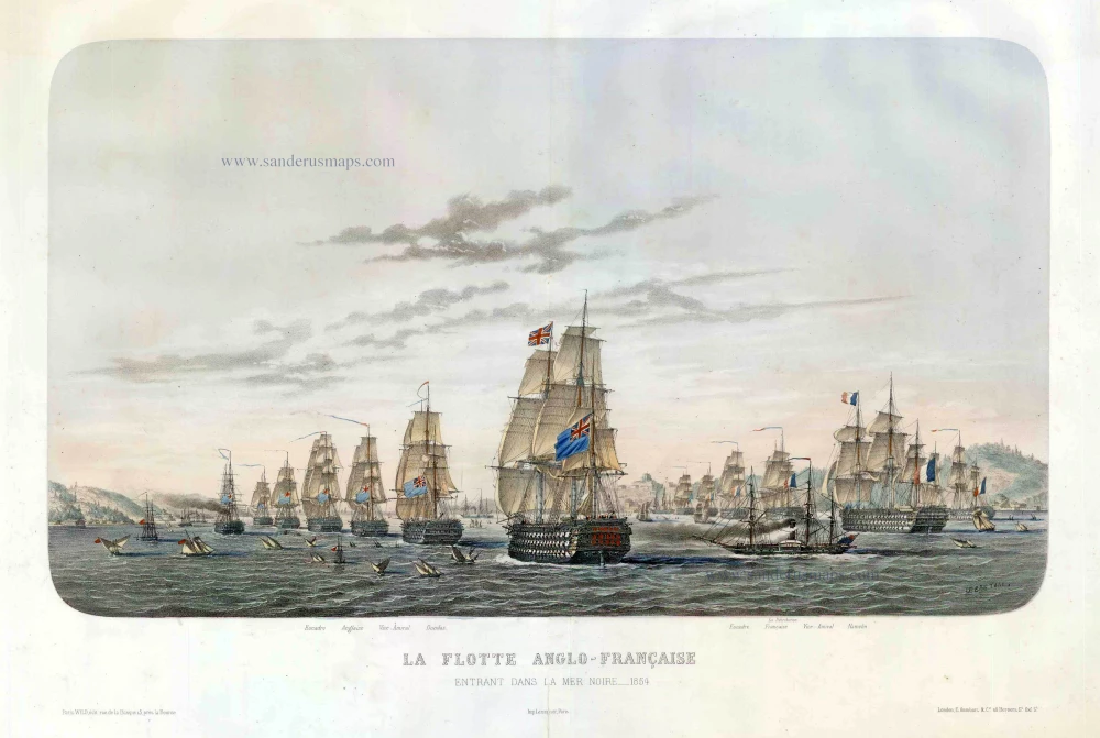 La Flotte Anglo-Française, entrant dans la Mer Noire 1854.
