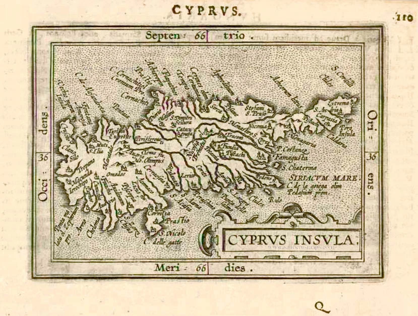 Cyprus by Abraham Ortelius.