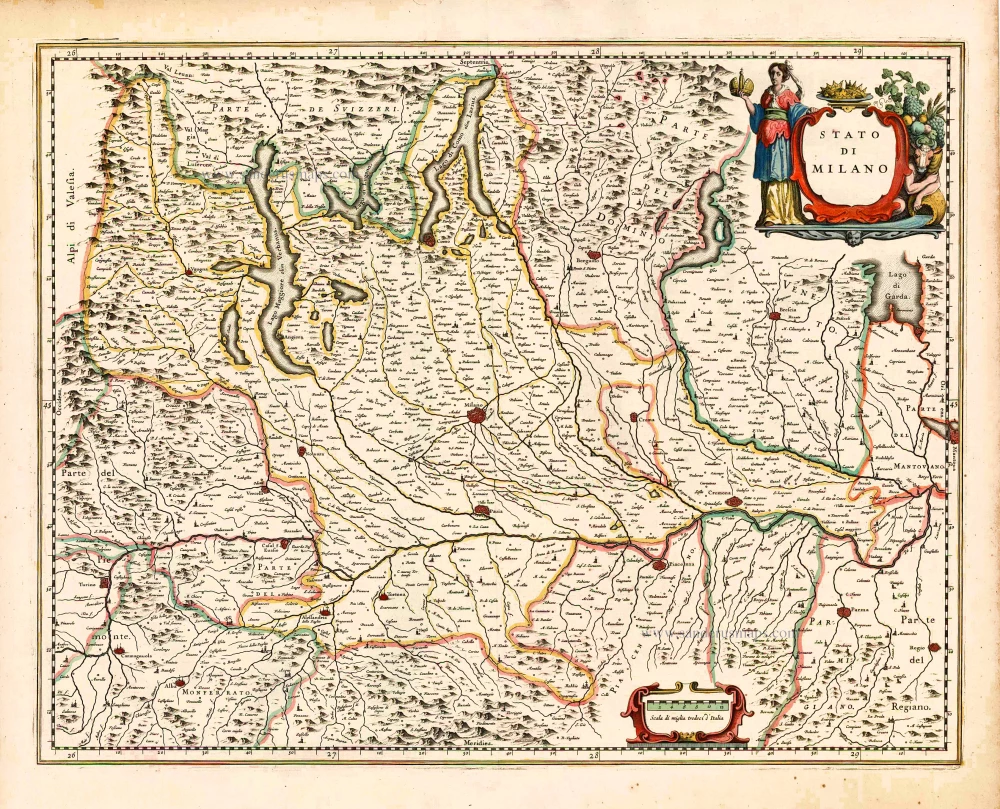 Milano, by W. & J. Blaeu.