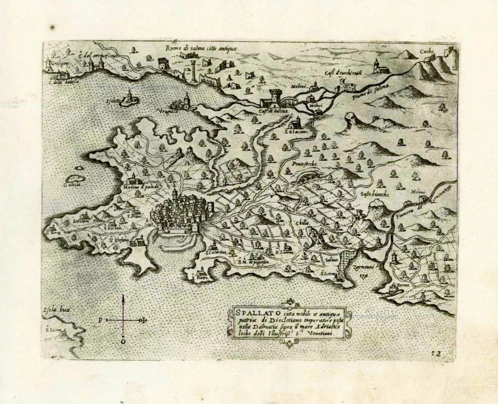Spallato citta nobile et antiqua patria di Diocletino imperatore posta nella Dalmatia sopra il mare Adriatica loco delli Illustrissi Sri Venetiani.