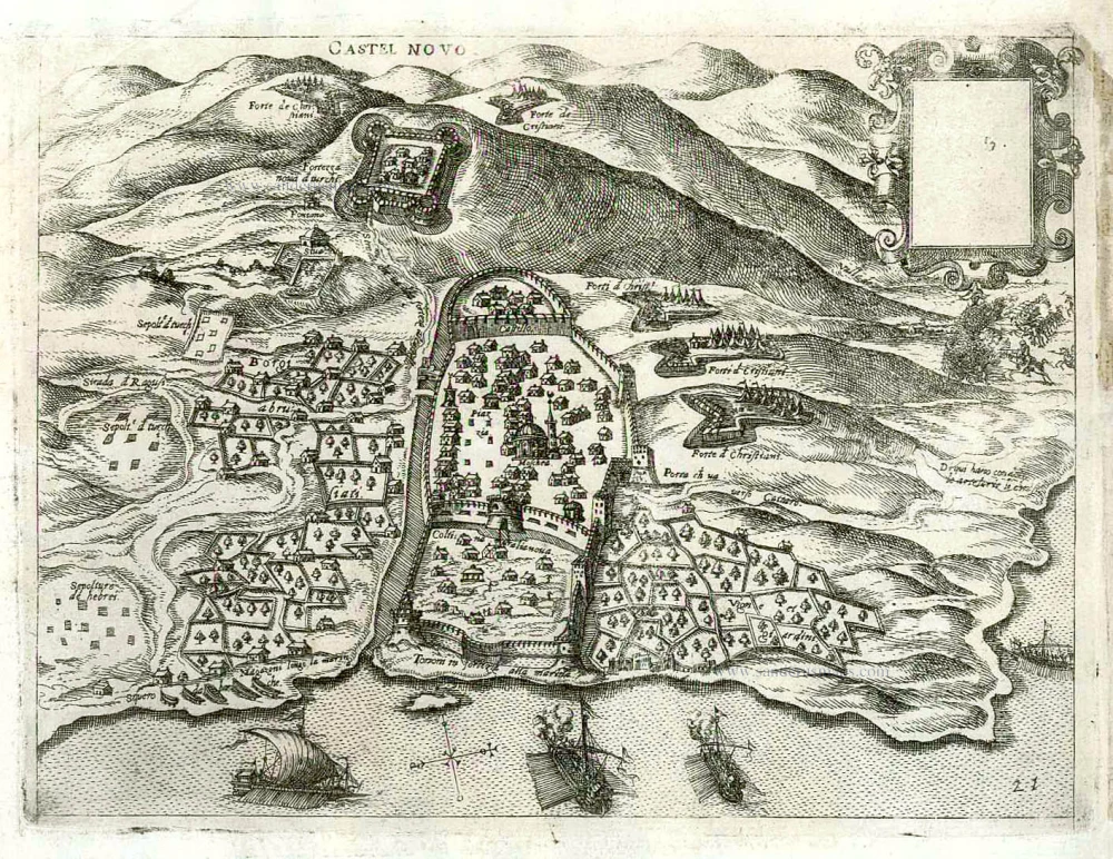 Montenegro - Herceg Novi (Cattaro) by Giovanni Francesco Camocio