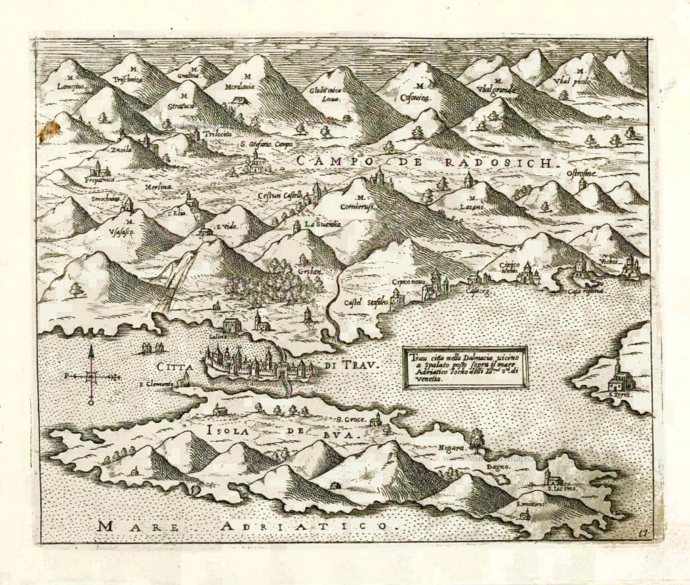 Trau citta nella Dalmacia vicino a Spalato posto sopra il mare Adriatico ...